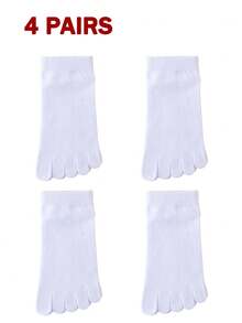 4 Pairs Women's Five Toe Socks - Spring/Autumn/Winter Sports Socks, Thin Pure Cotton Odor-Resistant Anti-Athlete's Foot Mid-Calf Breathable Toe Socks, Toe Separation Design, Breathable, Moisture-Wicking, Suitable For Home And Activities, 6 Colors Available, One Size, Casual Socks | Elegant Sock Design | Comfortable Fit, Fall Socks