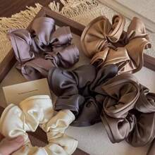 1 elegantă de păr extra mare din satin, elegantă, minimalistă, accesoriu de păr versatil, potrivită pentru zi cu zi, serviciu, călătorii, coadă de cal, coc, spălare față, machiaj, asortare la modă, elastic de păr, accesorii de păr, elastice de păr