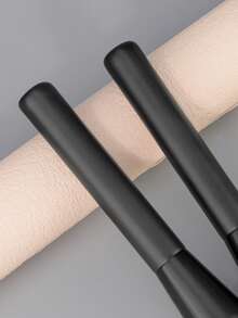 RANCAI 1pc All Black Angled Foundation Makeup Brush, Seamless Contour Brush, Cosmetic Makeup Tool - Multicolor - View 2