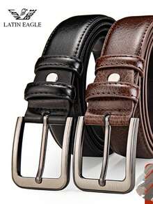1件装高级时尚商务休闲拉丁雄鹰设计腰带，适合夏季、校园休闲、商务场合，可作为男友、丈夫、父亲、男士礼物，日常穿着，时尚百搭，适合青少年、户外、度假、运动、旅行、街头、波西米亚风、复古秋季、万圣节秋冬配饰，适合青少年、青年、男士，休闲、户外、运动、度假、毕业礼物、生日礼物、日常穿着 - 彩色 - 查看 19