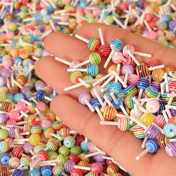 55 Stücke/44 Stücke/33 Stücke/22 Stücke/11 Stücke Mini-Lutscher Modelle, realistische winzige Lebensmittelspielzeuge, 3D bunte Dekokonfekt, handgefertigtes DIY Haaraccessoire, Mini-Lutscher, Puppenhausmini-Lutschermodelle, Miniatur-Lebensmittelspielzeug Szenerequisiten, Puppenhausminiaturen Küchen Lebensmittelspielzeugmodelle