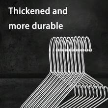 20pcs Stainless Steel Hangers Heavy Duty Polished Surface Space Saving Metal Organizer Hangers For Efficient Closet Storage Durable And Stylish Design Great For Home And Dorm Use Notched Shoulder Hangers Sturdy Hangers Dorm Essentials