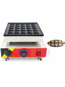BEIJAMEI BEIJAMEI Macchina per muffin a forma di cuore con 25 fori, macchina elettrica per bruciare il rame, macchina per waffle a forma di cuore