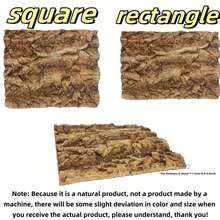 5/10PCS Glass Container Cork Bark Background Board, Reptile Tank Tree Background Wall Decoration Habitat Climbing Mat Decoration, Suitable For Lizards, Geckos, Bearded Dragons, Frogs, Fish Tanks - Shape Random