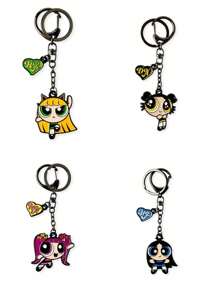 THE POWERPUFF GIRLS 2/3/4pcs Random Cartoon Policewoman Keychains, Cute Mini Figure Key Chain, Bag Charm, Car Decoration, Versatile Cartoon Keyring