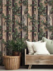 1 卷 1m/3m/5m 复古木桩、枯树、绿叶、常春藤复古做旧风格，适用于家庭装修、房间装饰、橱柜翻新、浴室装饰、乙烯基壁画、DIY、防水、防污、铝箔壁纸、无半透明背景、隐藏、灵活、易于清洁、自粘墙纸、壁画、墙贴墙贴墙饰厨房卧室客厅装饰 - 彩色 - 查看 8