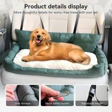 Coussin de dossier de voiture pour gros chien Hazowill, tapis de siège arrière rafraîchissant pour chat et chiot, siège rehausseur pour voiture pour chiot doux et confortable, coussin de siège passager avant anti-stress