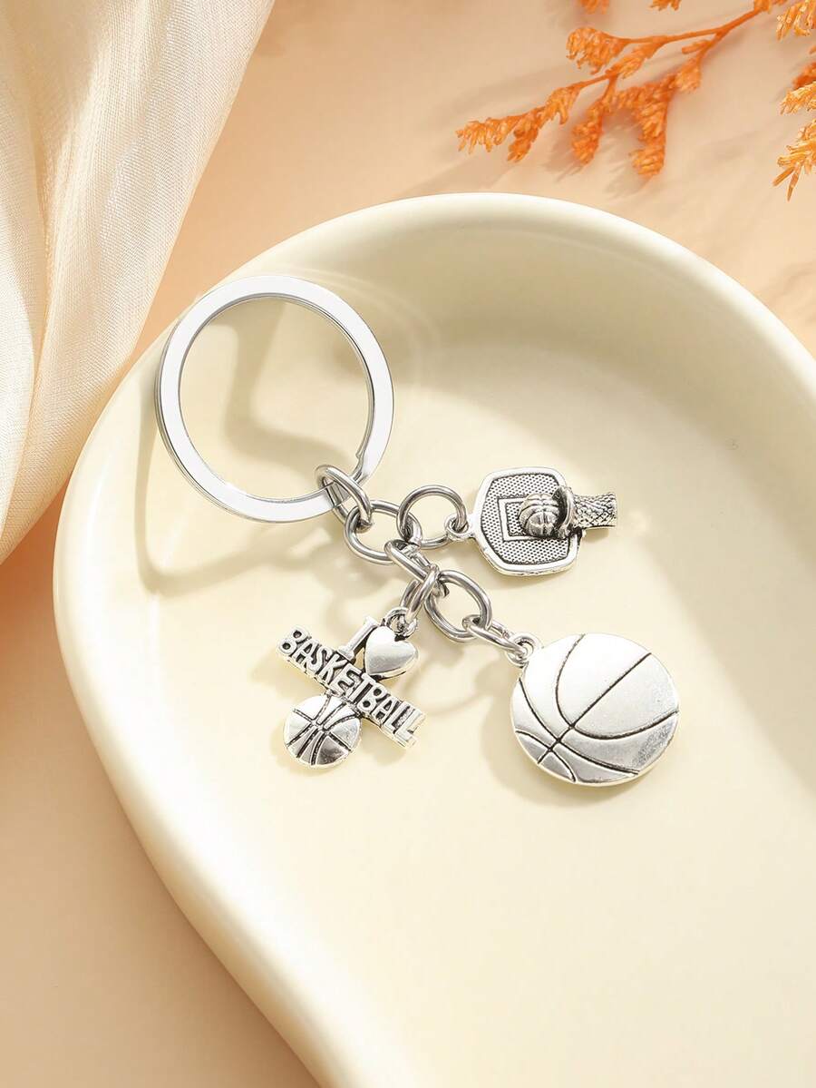 1 件篮球钥匙扣篮球爱好者礼物运动纪念品创意钥匙圈男士配饰学校背包汽车配件可爱哥特 Y2K