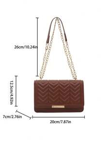 Bolso bandolera cuadrado de estilo coreano único con diseño de onda francesa arrugada y trigo, minimalista y elegante para ir a trabajar o de compras