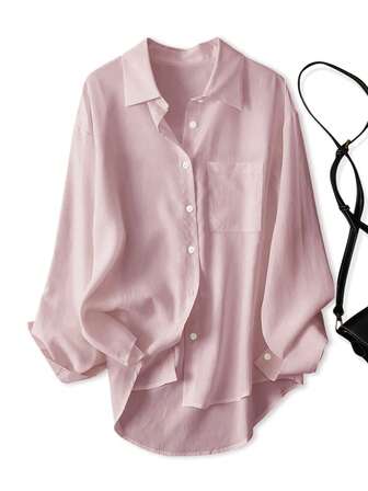 여성 캐주얼 루즈핏 긴팔 셔츠, 봄/가을