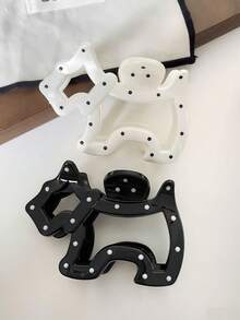 1 szt. Prosta i słodka spinka do włosów w kropki dla psów, elegancka i wszechstronna letnia ozdoba do włosów (drobne zadrapania to normalne zjawisko) Jesienno-zimowa spinka do włosów do strojów wakacyjnych, modna damska kopertówka do włosów