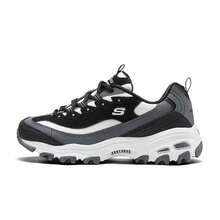 Skechers Giày thể thao thiết kế hình gấu trúc thường ngày cho nữ, giày thể thao ngoài trời nhẹ, đi lại hàng ngày, giày thể thao thoải mái, giày đi chơi 150241-BKWG - Đen/Trắng/Xám - Xem 1