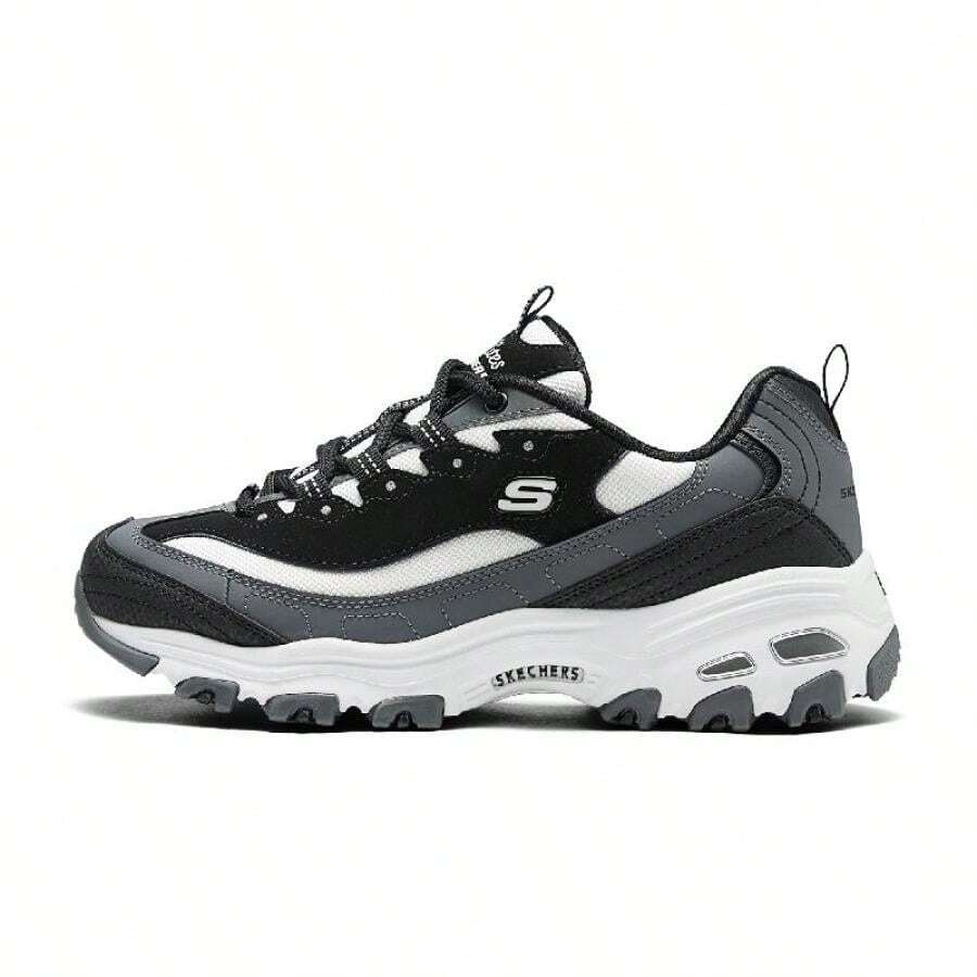 Skechers Giày thể thao thiết kế hình gấu trúc thường ngày cho nữ, giày thể thao ngoài trời nhẹ, đi lại hàng ngày, giày thể thao thoải mái, giày đi chơi 150241-BKWG - Đen/Trắng/Xám - Xem 1