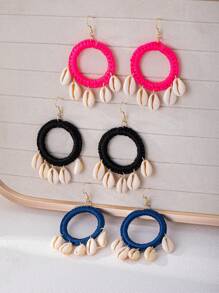 Bohemian Vacation Style Exaggerated Large Earrings - Marine Life Pendant Decoration - Women's Earrings