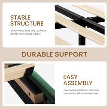 SHA CERLIN Twin/Full/Queen/King Velvet Upholstered Platform Bed Frame With Headboard, Strong Wood Slats Support, No Box Spring Needed, Green