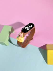 6pcs Kids Digital LED Touch Screen Watch, M3 Cute Capybara Pattern, DIY, Suitable For Primary & Secondary Students, Fashion & Casual, Versatile For Outdoor Sports, Convenient To Wear, Ideal Gift For Children's Day, Friends, Back To School, Children's Electronic Watch Set - Multicolor - View 11