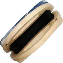 Women Straw Purse Evening Clutch Evening Bags For Party Wedding Cocktail Prom - 橘色 - 查看 5