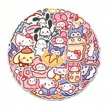 100/200PCS 卡通大耳狗库洛米贴纸可爱DIY手账自粘纸笔记本随身贴纸办公室水瓶