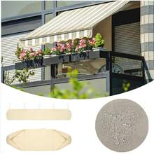 Patio Awning Cover, Patio Protective Roof, 420D Heavy-Duty Weatherproof Oxford, Protective Cover For Awnings, Dustproof, Waterproof, Anti-UV For Garden Outdoor Awning Roof - trắng - Xem 3