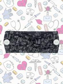 Khăn bandana nữ 1 chiếc, băng đô y tế co giãn mới dành cho nữ, băng đô cài chéo chống siết chặt, khẩu trang có nút cài, in hình hoạt hình trái tim xe cứu thương, băng đô thể thao chống mồ hôi, băng đô y tế co giãn tập thể dục unisex, băng đô thể thao thoáng khí chống trượt, phụ kiện tóc thời trang mùa thu đông, băng đô cài tóc cho trang phục đi nghỉ mát, khăn choàng thanh lịch cho nữ, trang phục mùa hè, lễ hội, tiệc tùng. - Nhiều màu - Xem 15