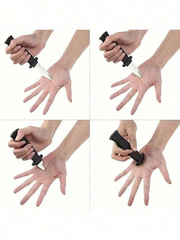 1pc Mini Shrinking Knife Prank Toy, Retractable Spring Loaded Fake Blade Gag Gift For Halloween, April Fool's Day Party, Performance Prop