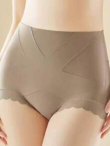 Ropa Interior de Alta Calidad para Mujer – Calzoncillos de Color Sólido con Cintura Cómoda y Estilo Minimalista para Uso Diario - Beis - Ver 1