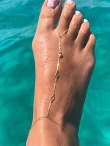 1 件夏日海滩水滴脚链，性感女士珠宝配饰 - 連趾腳鍊 - 查看 1