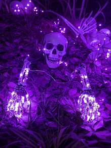 1PC Halloween Skeleton Hand Ground Insert Light A Pair Solar Powered Battery Box Powered LED Lighting 40 Super Bright Beads Suitable Height Outdoor Decoration Lawn Layout Multi Color Lighting Green Purple Yellow Etc Terror Atmosphere Creation Festival Decoration Courtyard Decor Waterproof Design Creative Shape Night Lighting Party Arrangement Halloween Decor Light Home Decor Party Decor Halloween Decoration Room Deocr Halloween Garden Decor For Gift Fairy