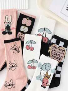 7 Pairs Solid Color Versatile Socks, Breathable, Comfortable, Absorbent Short Socks Suitable For Daily Wear, Sports, Office, Casual Style, All Seasons Valentines