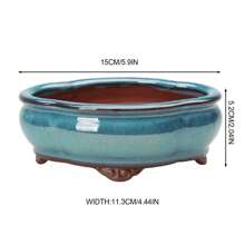 Round Ceramic Flower Pots Ceramic Plant Pots With Drainage Holes For Indoor & Outdoor Flower Plants (Acceptable Color Difference)