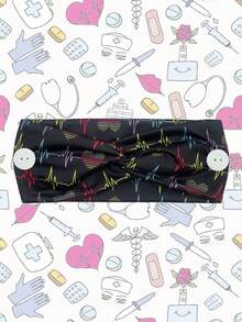 Khăn bandana nữ 1 chiếc, băng đô y tế co giãn mới dành cho nữ, băng đô cài chéo chống siết chặt, khẩu trang có nút cài, in hình hoạt hình trái tim xe cứu thương, băng đô thể thao chống mồ hôi, băng đô y tế co giãn tập thể dục unisex, băng đô thể thao thoáng khí chống trượt, phụ kiện tóc thời trang mùa thu đông, băng đô cài tóc cho trang phục đi nghỉ mát, khăn choàng thanh lịch cho nữ, trang phục mùa hè, lễ hội, tiệc tùng. - Nhiều màu - Xem 18