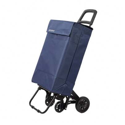 Carro Carrito de Compra Plegable Ligero 100x41x33cm, Resistente, Plegable, con 4 Ruedas Resistentes, para la Compra de Alimentos, Capacidad de Carga 48 Litros