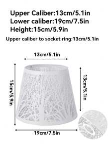 1pc Metal Laser Cut Chrysanthemum, Sun, Moon & Forest Tree Pattern Round Lamp Shade, Compatible With E27/E26 Bulbs, Includes E27 To E14 Adapter Ring, Suitable For Industrial Vintage Table Lamp, Wall Lamp Shade, Artsy Decorative Lighting Accessory, Creative Home Atmosphere Lamp Shade, Lamp Shade Size: 19cm Diameter X 15cm Height