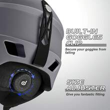 Odoland Ski Helmet And Goggles Set, Snowboard Helmet Glasses For Men, Women & Youth - Shockproof/Windproof Gear For Skiing, Snowboarding - Mate gray - View 5