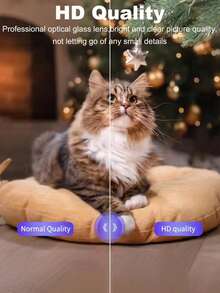 1PC 5MP 室内监视器，WiFi 摄像头，室内高清摄像头，红外夜视功能，家庭宠物监视器，人体检测和记录功能，便携时尚相机 - 黑色 - 查看 4