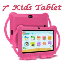 Tableta para niños, tableta de 7 pulgadas con 16GB de ROM, 1GB de RAM, WiFi de 2.4G, pantalla con protección ocular, controles parentales, aplicaciones y juegos educativos, tableta educativa, cámara dual, funda a prueba de golpes, interacción divertida, enriquecimiento cultural, regalo para niños, regalo de vacaciones, regalo de cumpleaños, regalo de Año Nuevo, regalo del Día del Niño