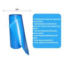 Lona Plástica Azul Construção Reforma Obra Grossa 4m X 5 M
