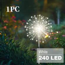 1PC Dandelion Gardening Landscape Outdoor Waterproof Fireworks Light Wedding Decoration Holiday Lawn Light 8 Lighting Modes Household Color, Warm White, White, 60/150/200/240LEDs Multiple Models Available