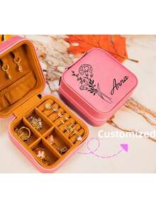 定制名字珠宝旅行盒，理想的生日礼物，夏季热门 - 彩色 - 查看 6