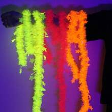 2 metri Di Banner Fluorescente Neon Luminoso, Decorazioni Appese, Banner Luminoso Nel Buio, Ghirlanda Reattiva Alla Luce Nera, Stelle Neon Per Feste, Facile Da Modellare E Tagliare, Per Feste A Tema Compleanno, Discoteca, Bar, Decorazioni Per La Casa, Feste Luminose, Decorazioni Natalizie, Richiede Irradiazione UV