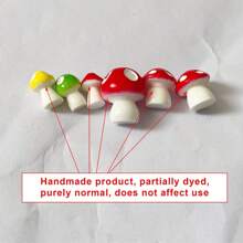 50/100 قطعة فطر صغير من الراتنج 8 ألوان، أشكال فطريات صغيرة، فطريات راتنجية صغيرة، فطريات بلاستيكية صغيرة للجملة لديكور منزل الدمى وحديقة الفراشات المصغرة وتزيين الحوض المائي