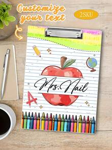 Personalization Teacher Clipboard, Custom Acrylic Clipboard With Teacher Name, Elements Teacher Clipboard, Back To School Teacher Appreciation,School Supplies - Multicolor - View 5