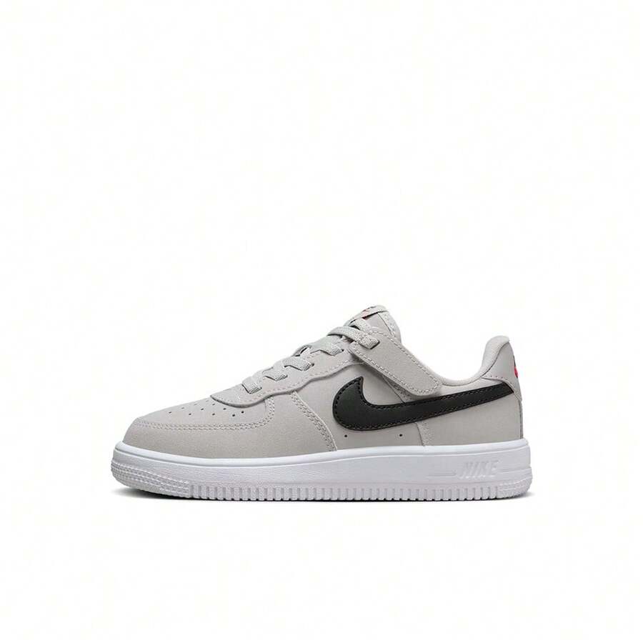 Nike Zapatillas planas casuales FORCE 1 LOW EASYON LV8 1 (PS) para adolescentes - Gris negro - Ver 1