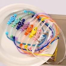 1 Set New Spotted Fish Ceramic Bracelet Suitable For Summer Wear (Ceramic Cracks Are Normal, Not Defective)