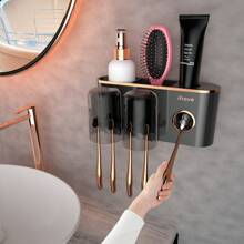 J'ai un porte-brosse à dents, des accessoires de salle de bain avec distributeur de dentifrice, 2 gobelets, un porte-brosse à dents, montage mural, décoration de salle de bain retour à l'école