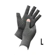 Guantes de compresión de medio dedo - Agarre antideslizante, transpirable para escribir y hacer deportes, soporte para la mano - Guantes sin dedos para la palma