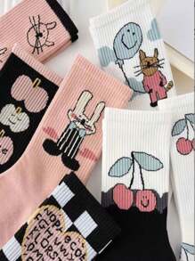 7 Pairs Solid Color Versatile Socks, Breathable, Comfortable, Absorbent Short Socks Suitable For Daily Wear, Sports, Office, Casual Style, All Seasons Valentines