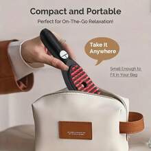 1 件便携式电动按摩梳，带红蓝灯，USB 充电锂电池，深层头皮按摩和造型工具，女性护发的完美礼物，头皮按摩器，优雅手柄，耐用结构，电池容量：200mAh - 彩色 - 查看 10