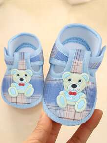 1Pair Cartoon Bear Baby Booties Girl Boy Soft Sole Anti-Slip Shoes Toddler Socks Shoes Baby Schoenen Newborn Shoes First Walkers 0-12Months
