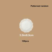 100 Pcs Round White Paper Doilies, Lace Paper Place Mats Rustic Scallop Doily Disposable Paper Table Pads For Food Cakes Crafts Party Weddings Tableware Decor - White - View 20